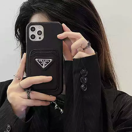 プラダ風 iphone17pro ロゴ付き 保護ケース