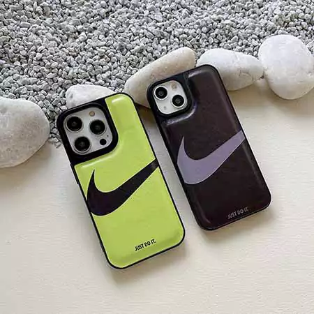 NIKE 風 iphone17/17pro スマホケース レザー