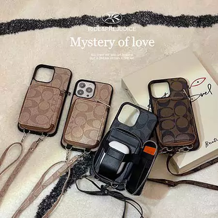 coach 背面カード入れ付き iPhone17ケース