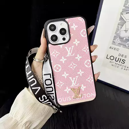 ルイヴィトン iPhone 17 Pro Max カラフル プリント レザー ケース ストラップ付き