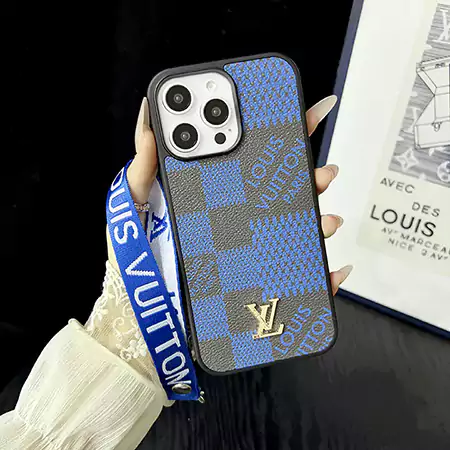 ルイヴィトン iPhone 17 Pro Max カラフル プリント レザー ケース ストラップ付き