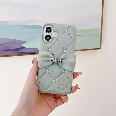 ミュウミュウ風 iPhone17 Pro ラインストーン ケース