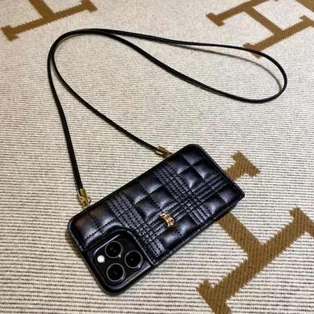 バーバリー iPhone17 Pro 本革ケース ブラック