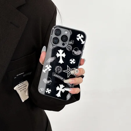 クロームハーツ iphone17/17pro フルカバーケース アクリル 