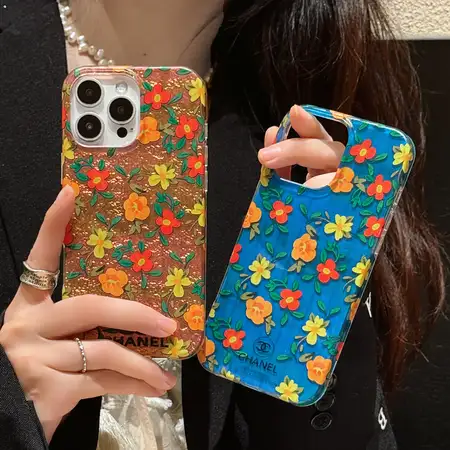 シャネル風 iPhone 17 Pro Max ケース 花柄 ローマ柱 デザイン