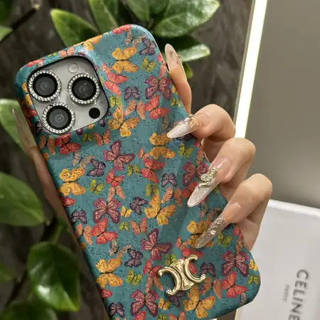 CELINE iPhone17 サフィアーノ 花柄