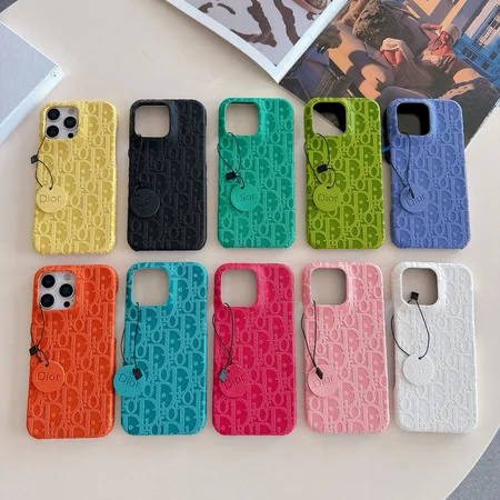 ディオール iPhone17 ケース 型押し レザー