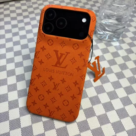 LV 型押しロゴ iphone17promax ケース PUレザー