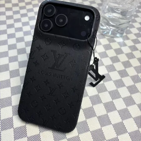 LV 型押しロゴ iphone17promax ケース PUレザー