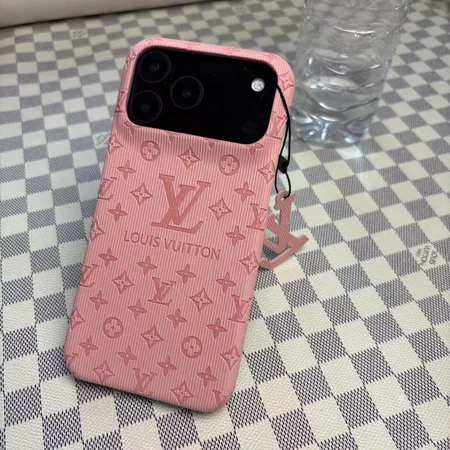 LV 型押しロゴ iphone17promax ケース PUレザー