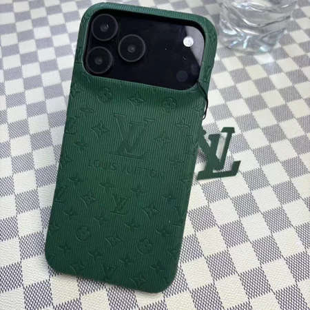 LV 型押しロゴ iphone17promax ケース PUレザー