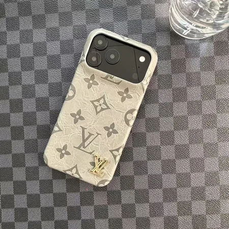 ルイヴィトン 高级レザー iphone17air ケース メタルロゴ