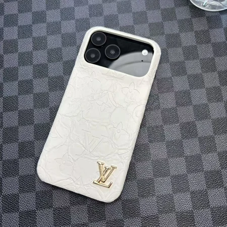 ルイヴィトン 高级レザー iphone17air ケース メタルロゴ