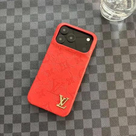ルイヴィトン 高级レザー iphone17air ケース メタルロゴ
